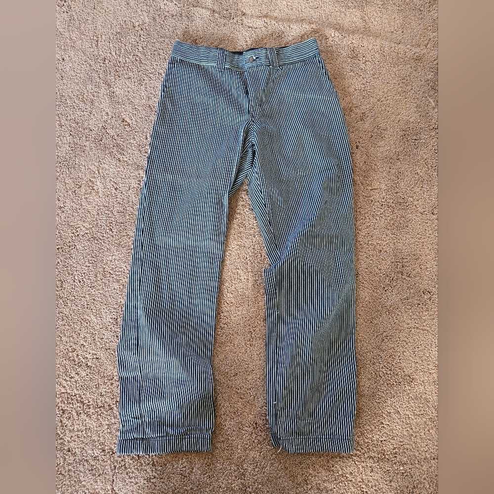 Dickies Striped Navy and White Relaxed Jeans